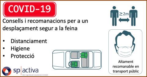 Consejos y recomendaciones para un desplazamiento seguro al trabajo - Pandemia de COVID-19