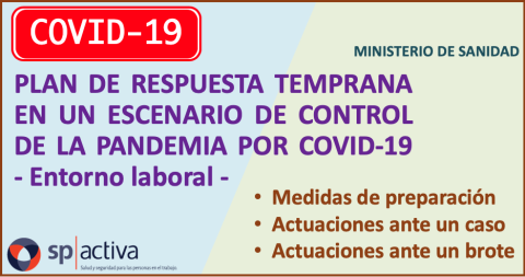 Plan De Respuesta Temprana En Un Escenario De Control De La Pandemia Por Covid 19 Entorno Laboral Sp Activa
